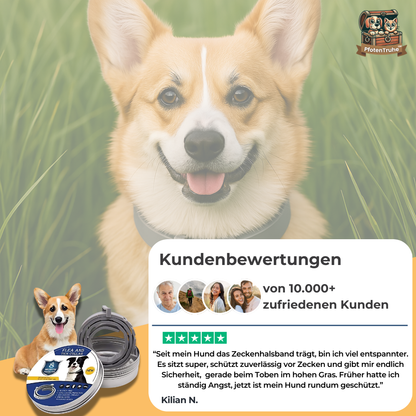 PfotenTruhe® TickShield 8+ Monate Schutz gegen Zecken & Flöhe